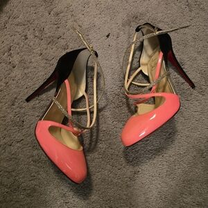 Elegant Pink and Black Women's Heels
